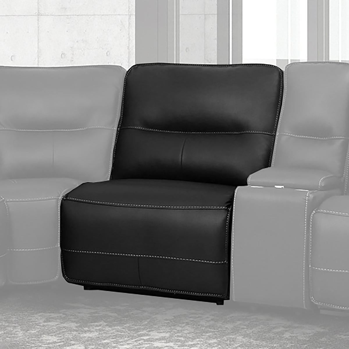 Parker House Spartacus Manual Armless Recliner in Black - Ideal Furniture (Fresno,CA)