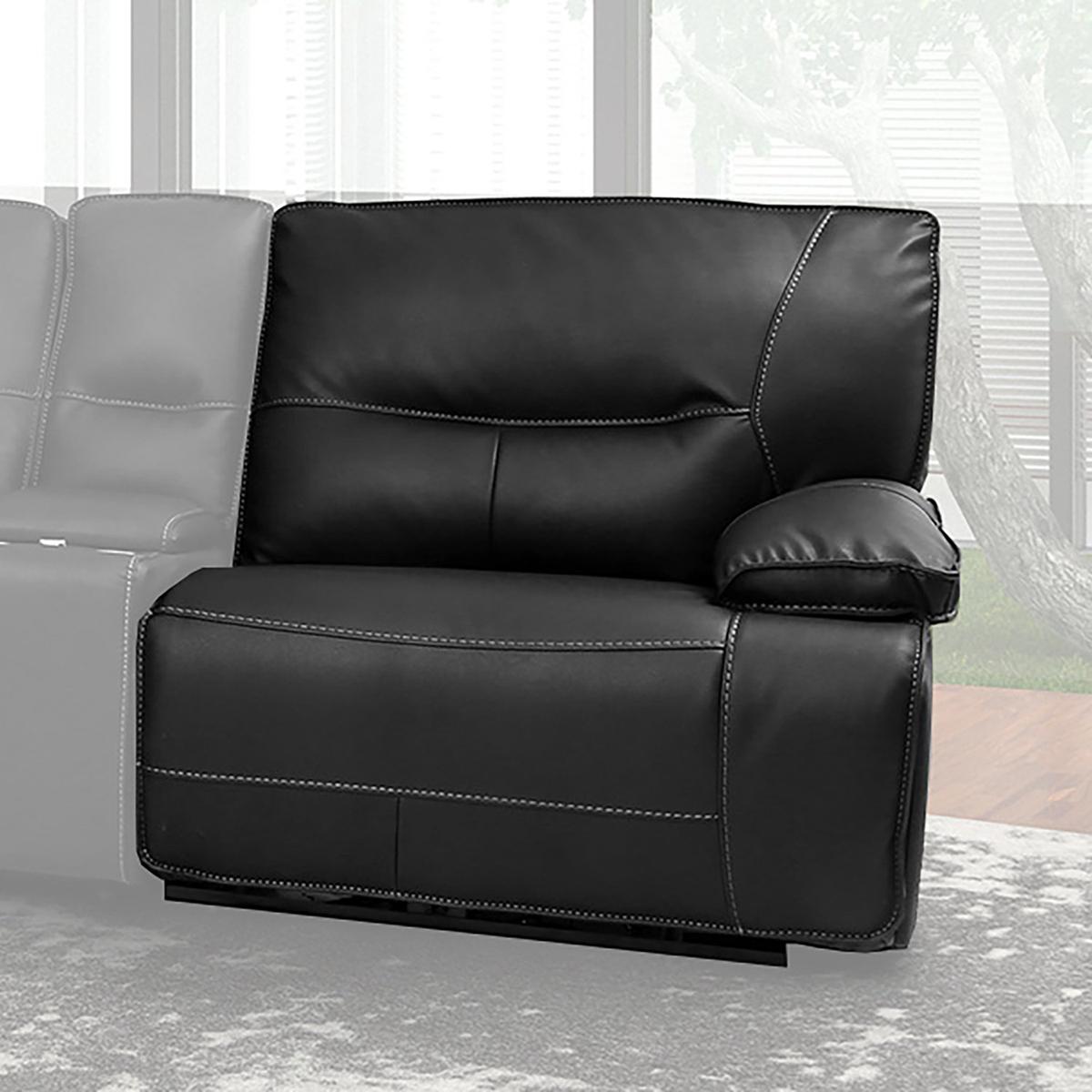 Parker House Spartacus Power Right Arm Facing Recliner in Black - Ideal Furniture (Fresno,CA)
