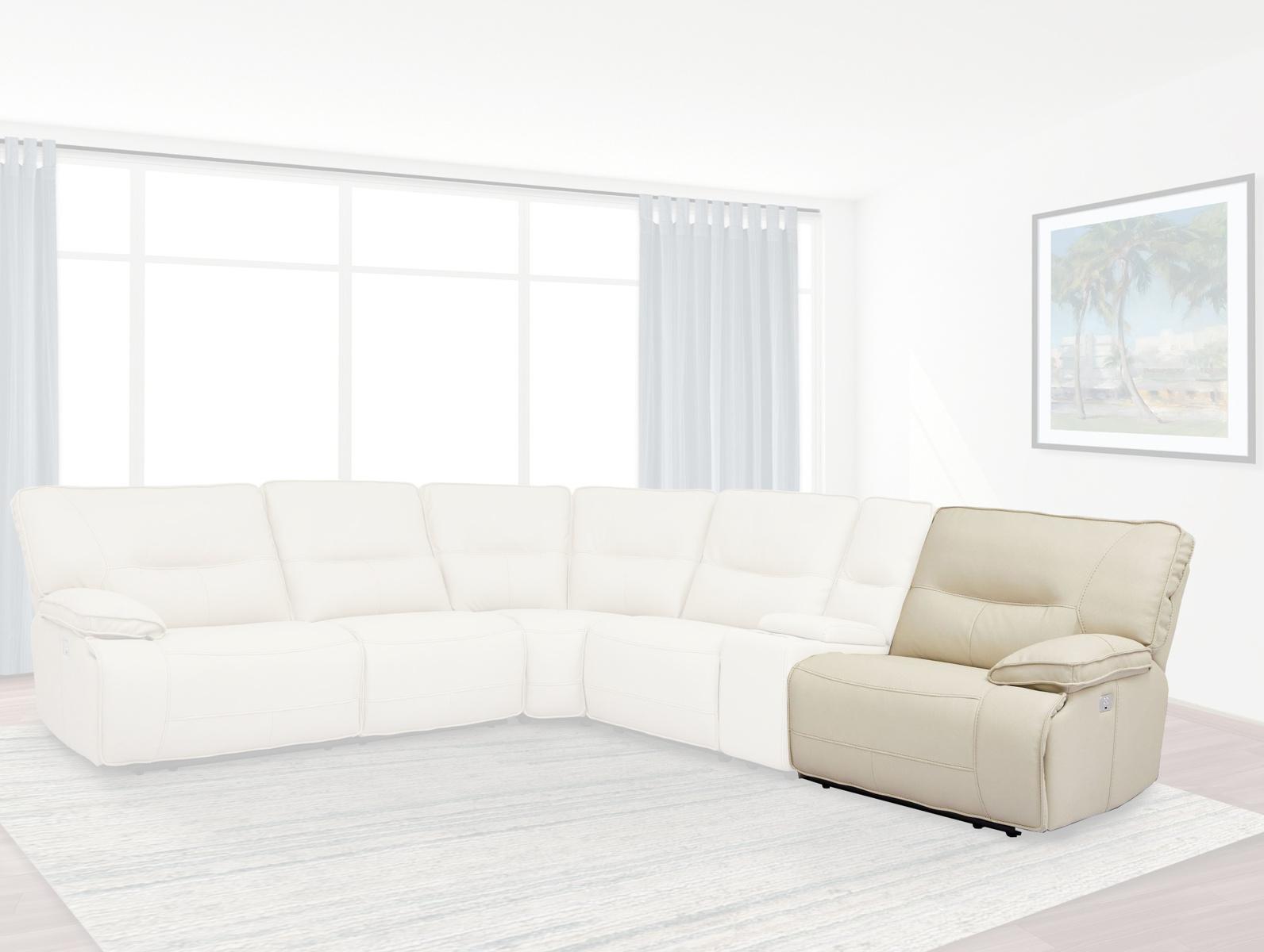 Parker House Spartacus RAF Chair Recliner Power with USB and Power Headrest in Oyster - Ideal Furniture (Fresno,CA)