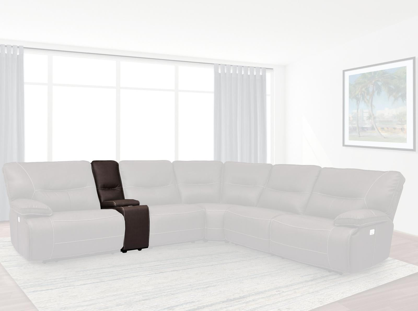 Parker House Spartacus Storage Console with USB Pop UP in Chocolate - Ideal Furniture (Fresno,CA)