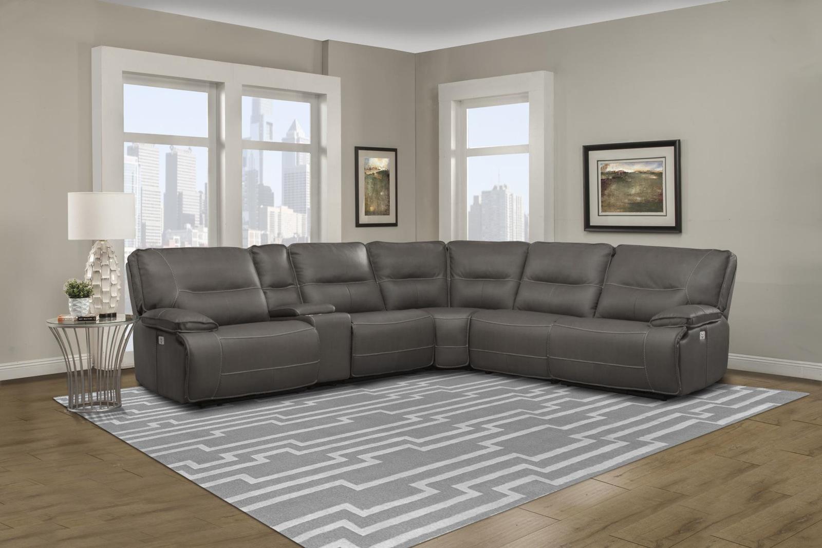Parker House Spartacus LAF Chair Recliner Power with USB and Power Headrest in Haze - Ideal Furniture (Fresno,CA)