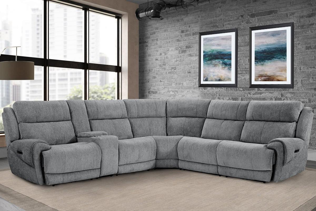 Parker House Spencer Power Left Arm Facing Recliner in Tide Graphite - Ideal Furniture (Fresno,CA)