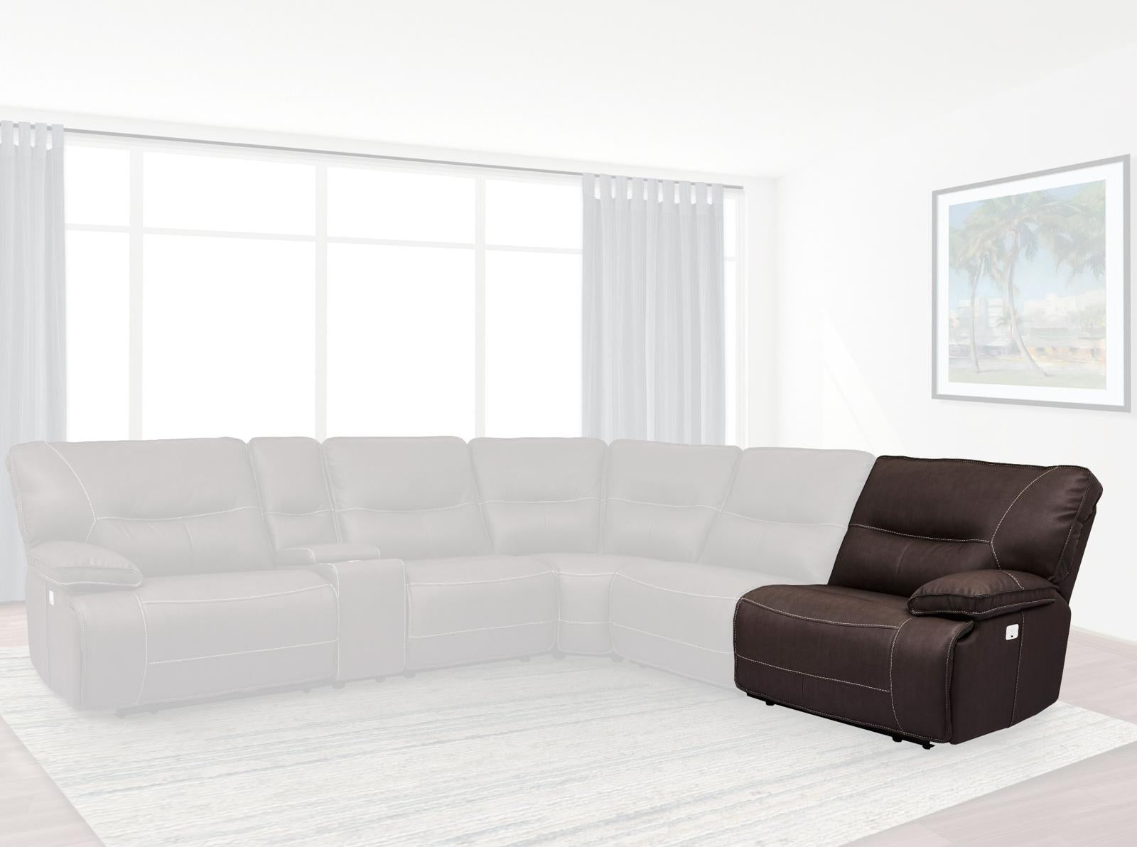Parker House Spartacus RAF Chair Recliner Power with USB and Power Headrest in Chocolate - Ideal Furniture (Fresno,CA)