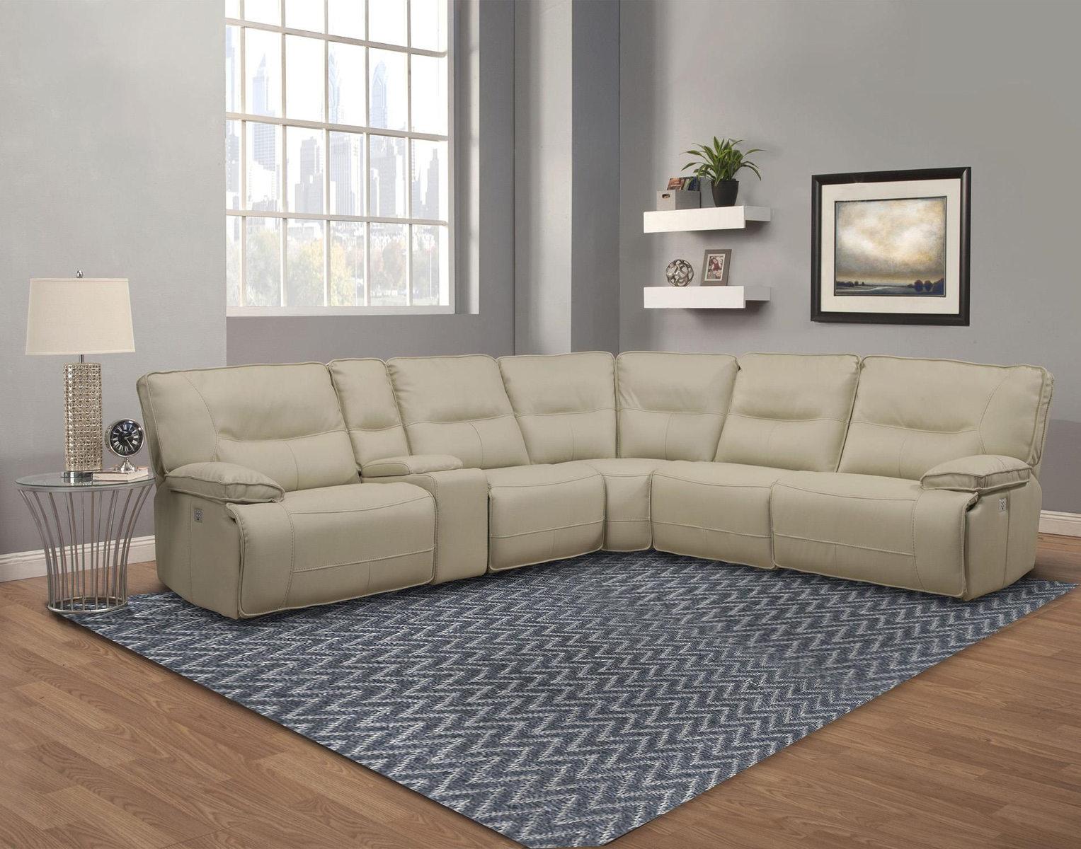 Parker House Spartacus LAF Chair Recliner Power with USB and Power Headrest in Oyster - Ideal Furniture (Fresno,CA)