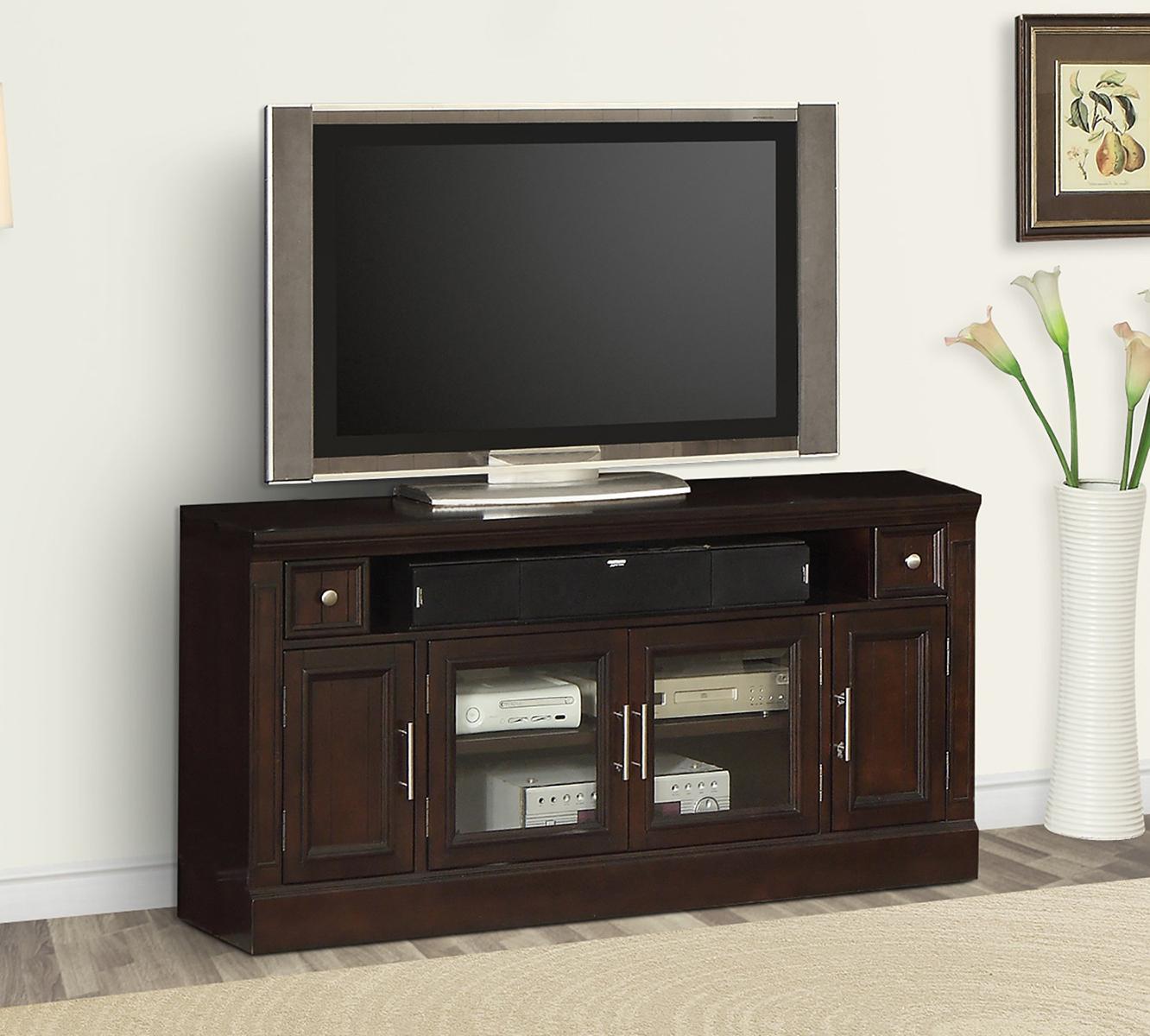 Parker House Stanford 60 in. TV Console in Light Vintage Sherry - Ideal Furniture (Fresno,CA)