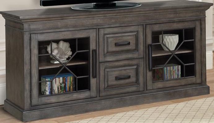 Parker House Sundance 76 in.TV Console in Smokey Grey - Ideal Furniture (Fresno,CA)