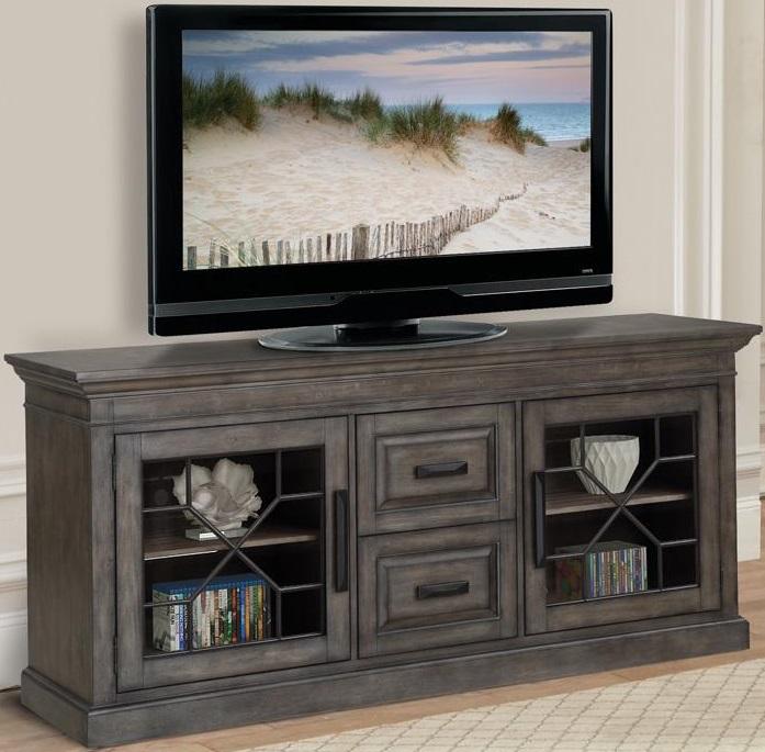 Parker House Sundance 76 in.TV Console in Smokey Grey - Ideal Furniture (Fresno,CA)