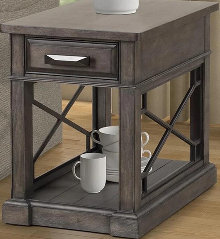 Parker House Sundance Chairside Table in Smokey Grey