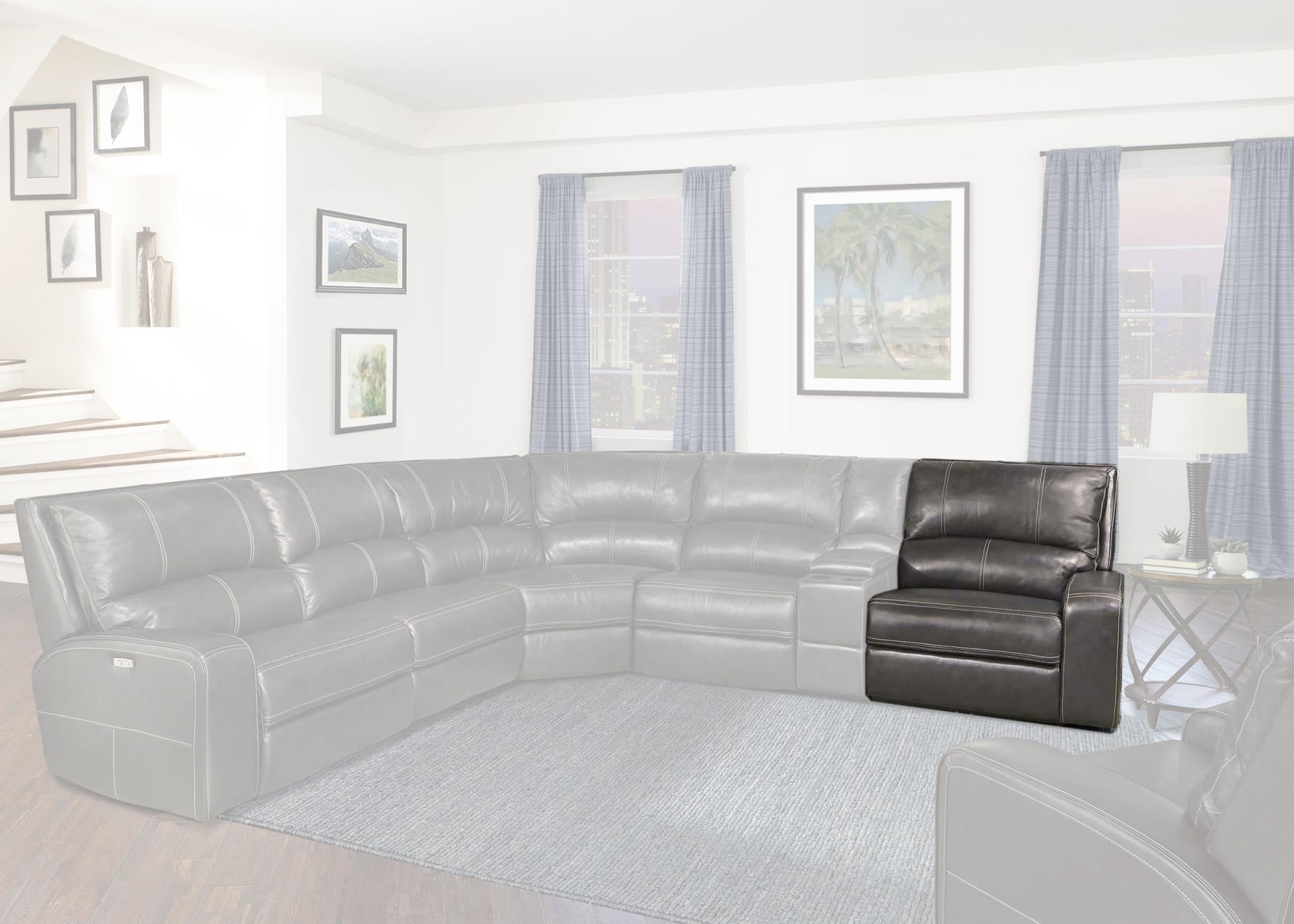 Parker House Swift RAF Chair Recliner PWR w/USB & PWR Headrest in Twilight - Ideal Furniture (Fresno,CA)