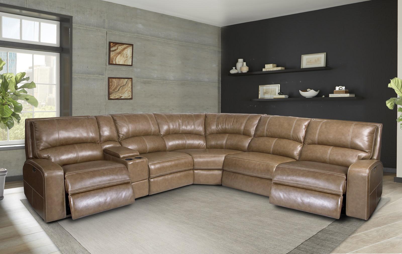 Parker House Swift Straight Console w/ USB in Bourbon - Ideal Furniture (Fresno,CA)
