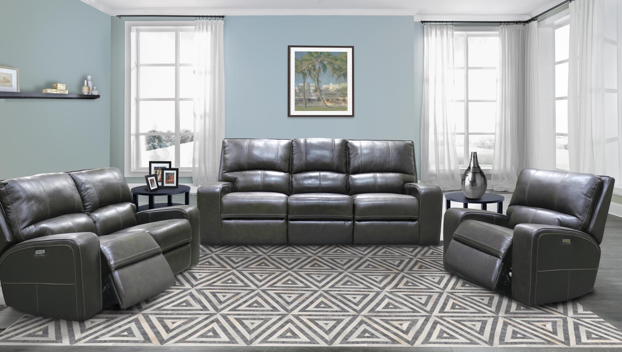 Parker House Swift Loveseat Dual PWR Reclining w/USB & PWR Headrest in Twilight - Ideal Furniture (Fresno,CA)