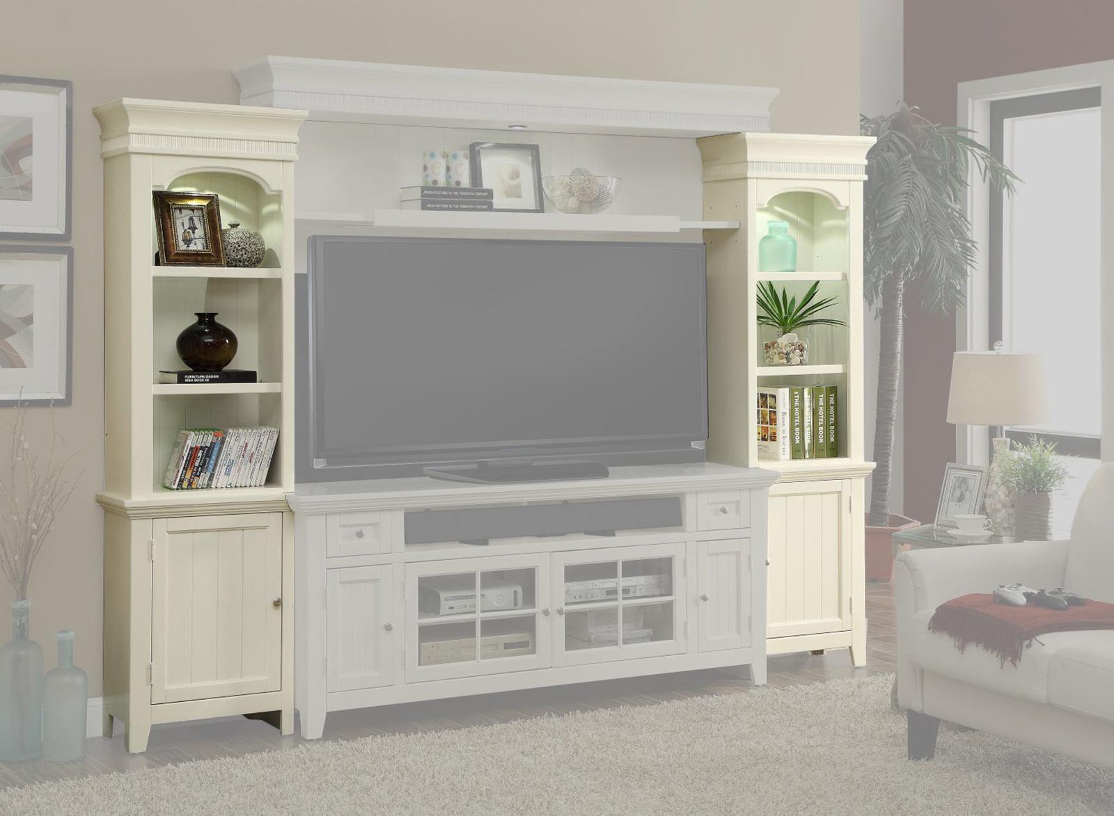 Parker House Tidewater Left and Right Piers and Bridge Backpanel in Vintage White