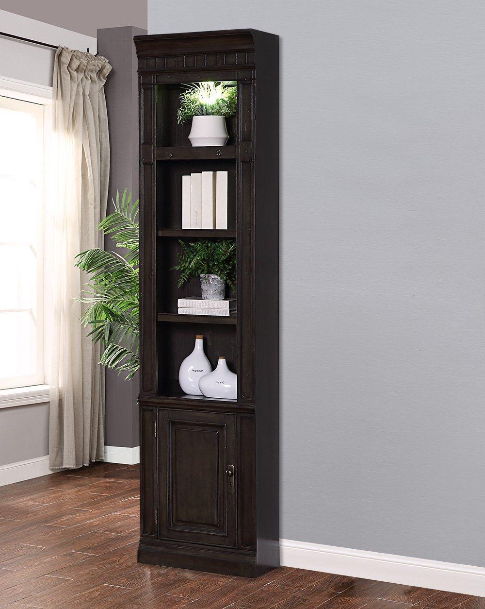 Parker House Washington Heights 22" Open Top Bookcase in Washed Charcoal - Ideal Furniture (Fresno,CA)