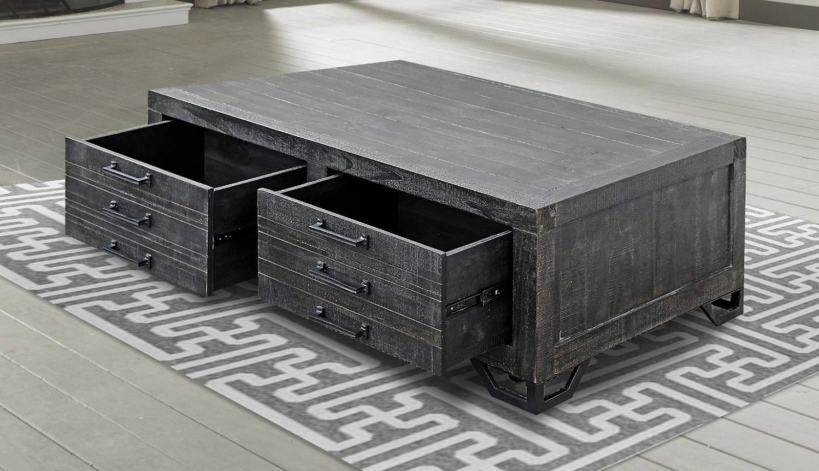 Parker House Veracruz Cocktail Table in Rustic Charcoal - Ideal Furniture (Fresno,CA)