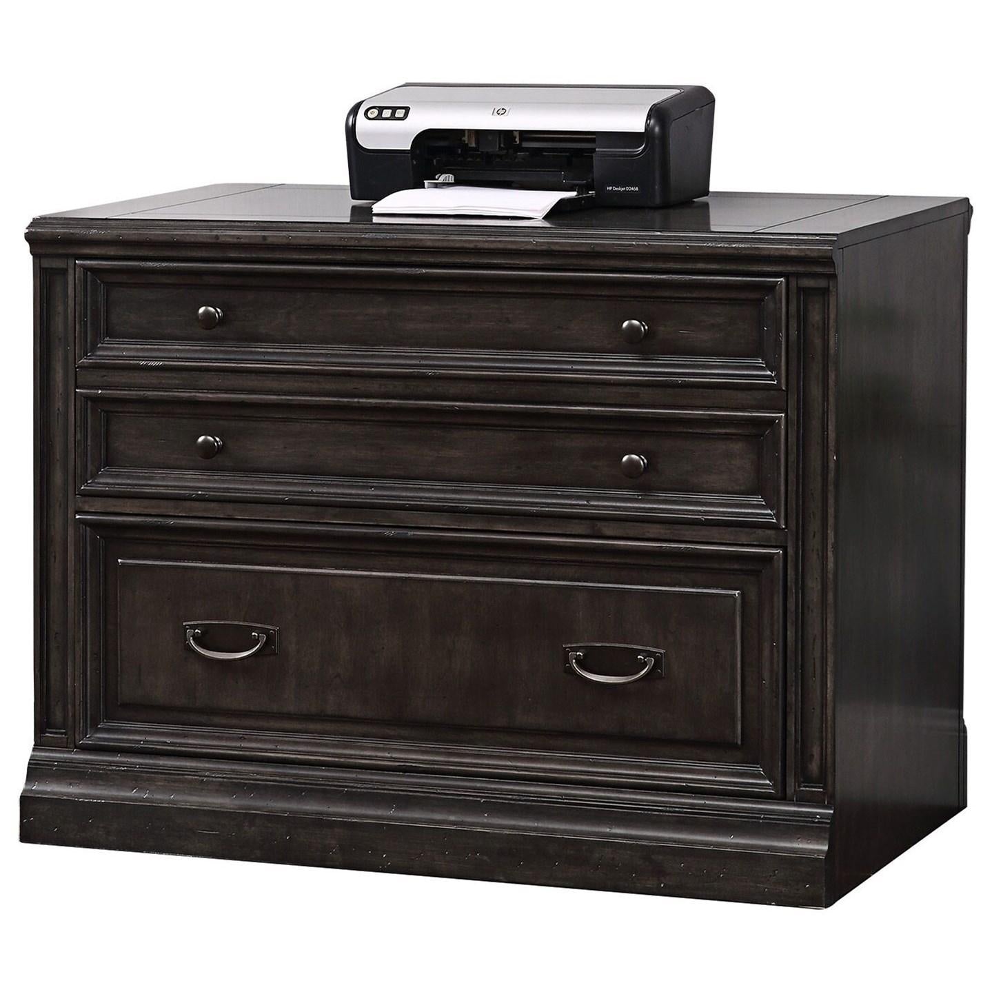 Parker House Washington Heights Lateral File in Washed Charcoal - Ideal Furniture (Fresno,CA)