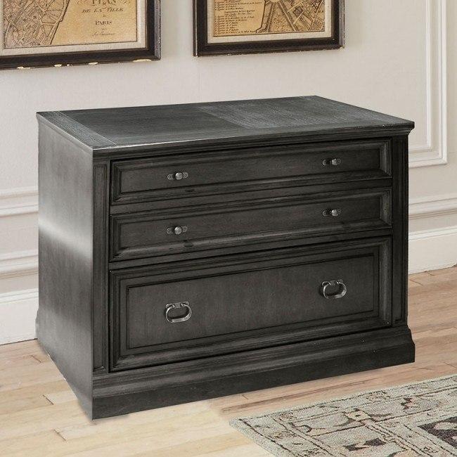 Parker House Washington Heights Lateral File in Washed Charcoal - Ideal Furniture (Fresno,CA)
