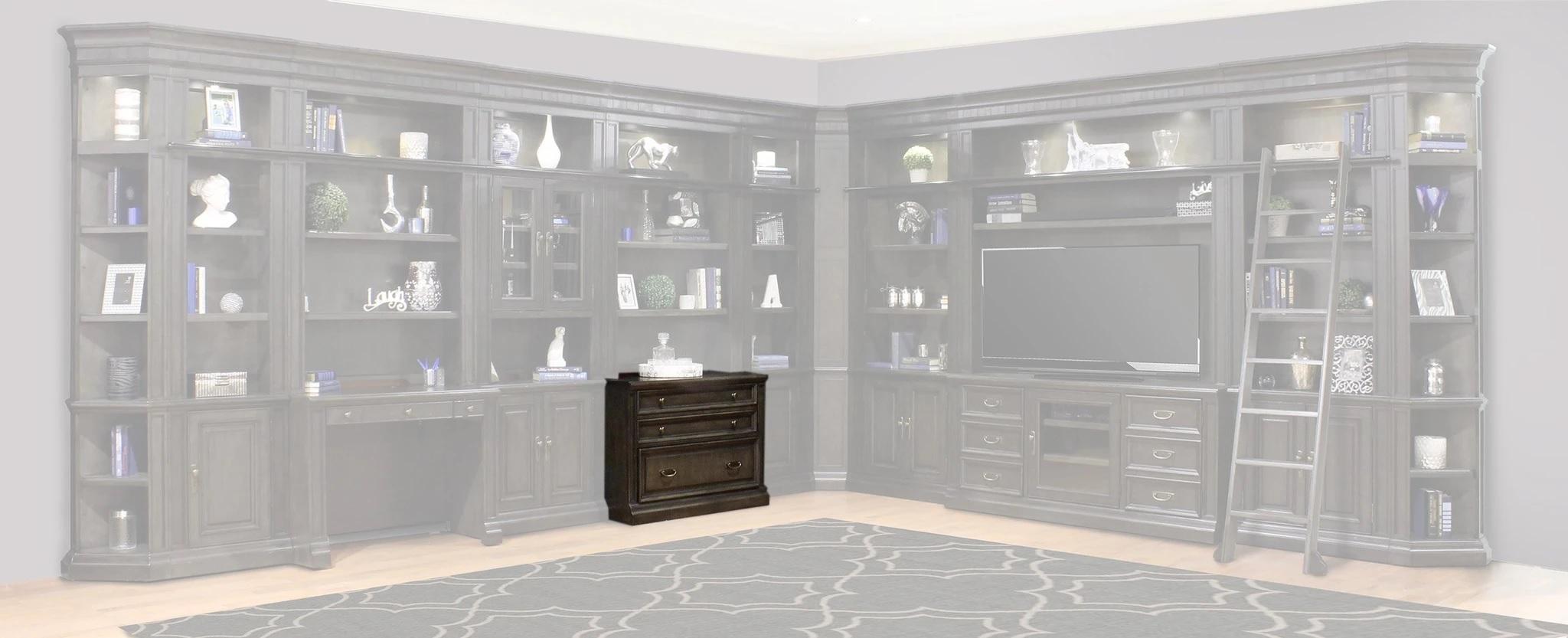 Parker House Washington Heights Lateral File in Washed Charcoal - Ideal Furniture (Fresno,CA)