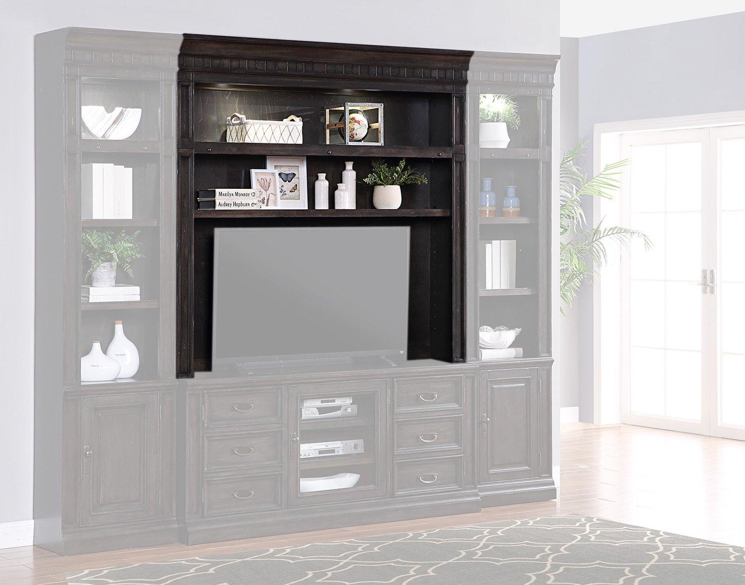 Parker House Washington Heights 66 in. TV Hutch in Washed Charcoal - Ideal Furniture (Fresno,CA)