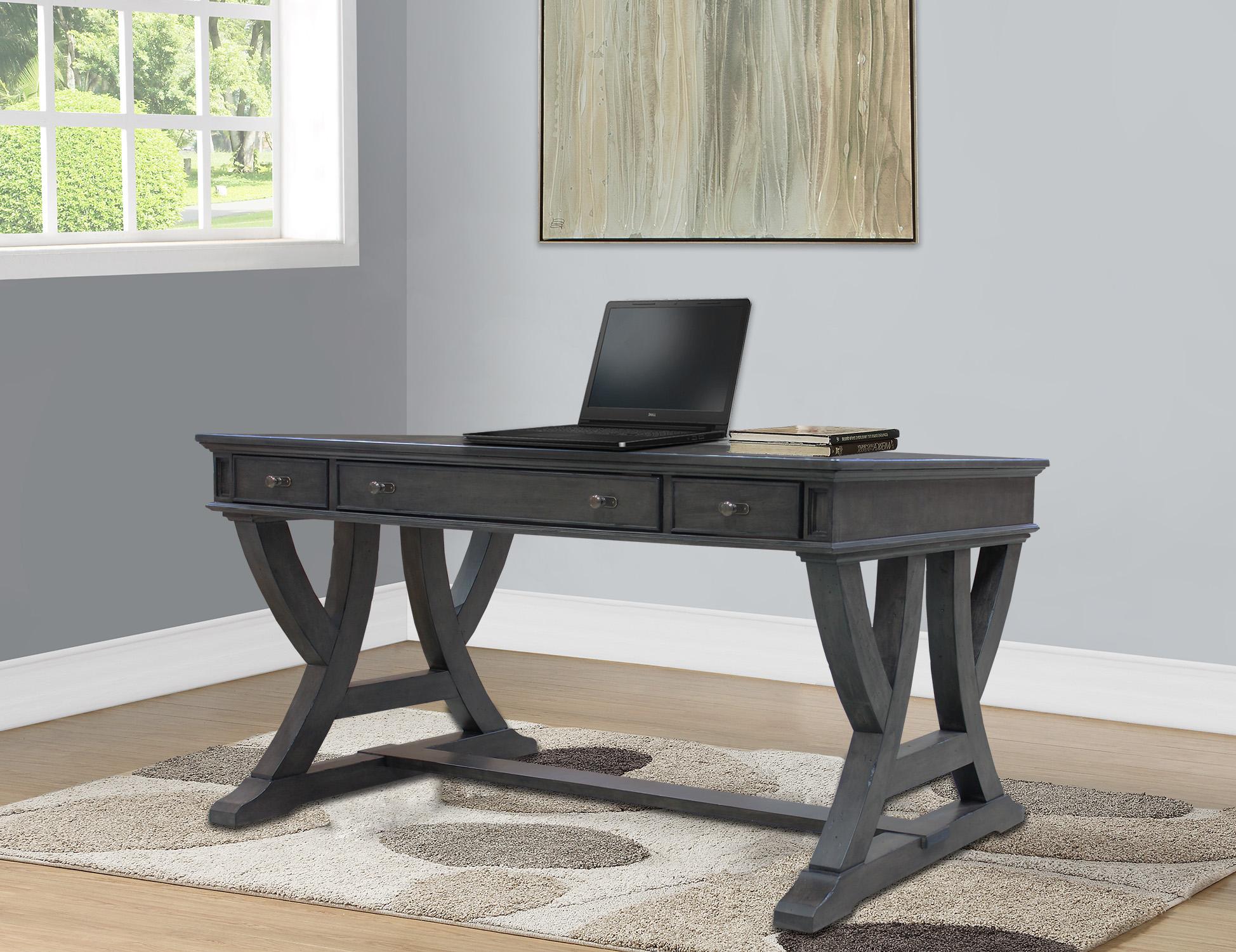 Parker House Washington Heights Writing Desk in Washed Charcoal - Ideal Furniture (Fresno,CA)