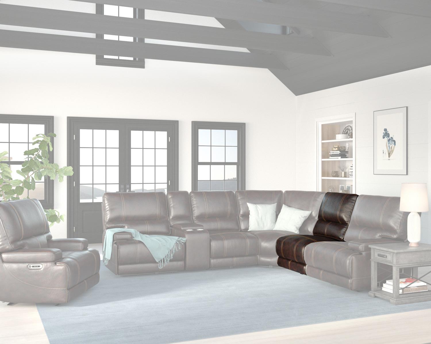 Parker House Whitman Cordless Armless Chair in Verona Coffee