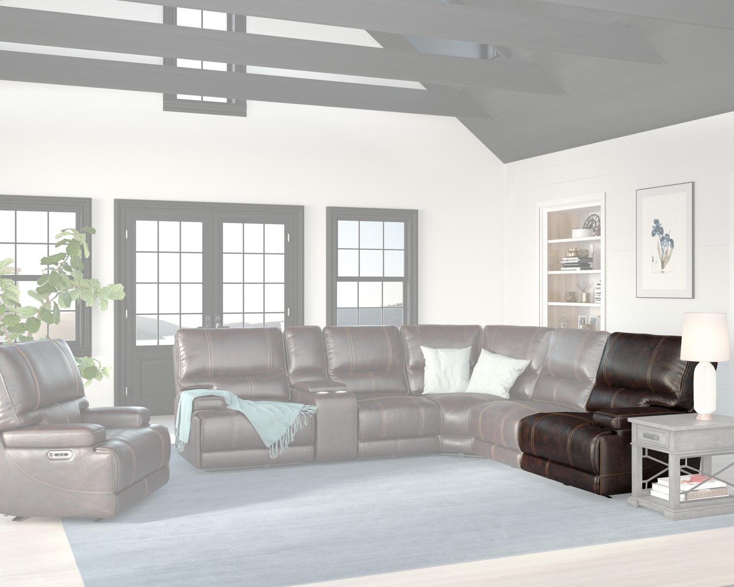 Parker House Whitman Power Cordless Right Arm Facing Recliner in Verona Coffee - Ideal Furniture (Fresno,CA)