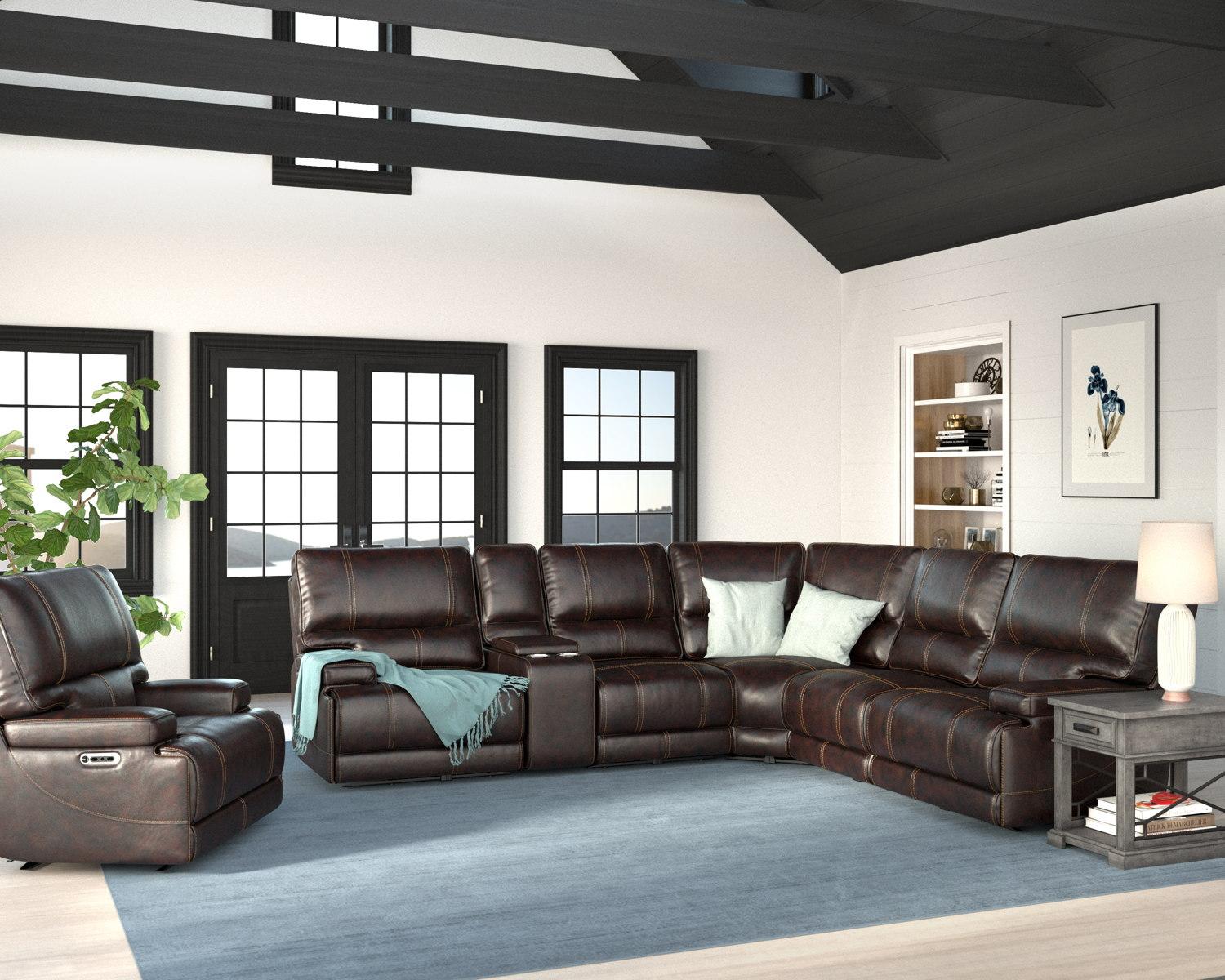 Parker House Whitman Power Cordless Left Arm Facing Recliner in Verona Coffee - Ideal Furniture (Fresno,CA)