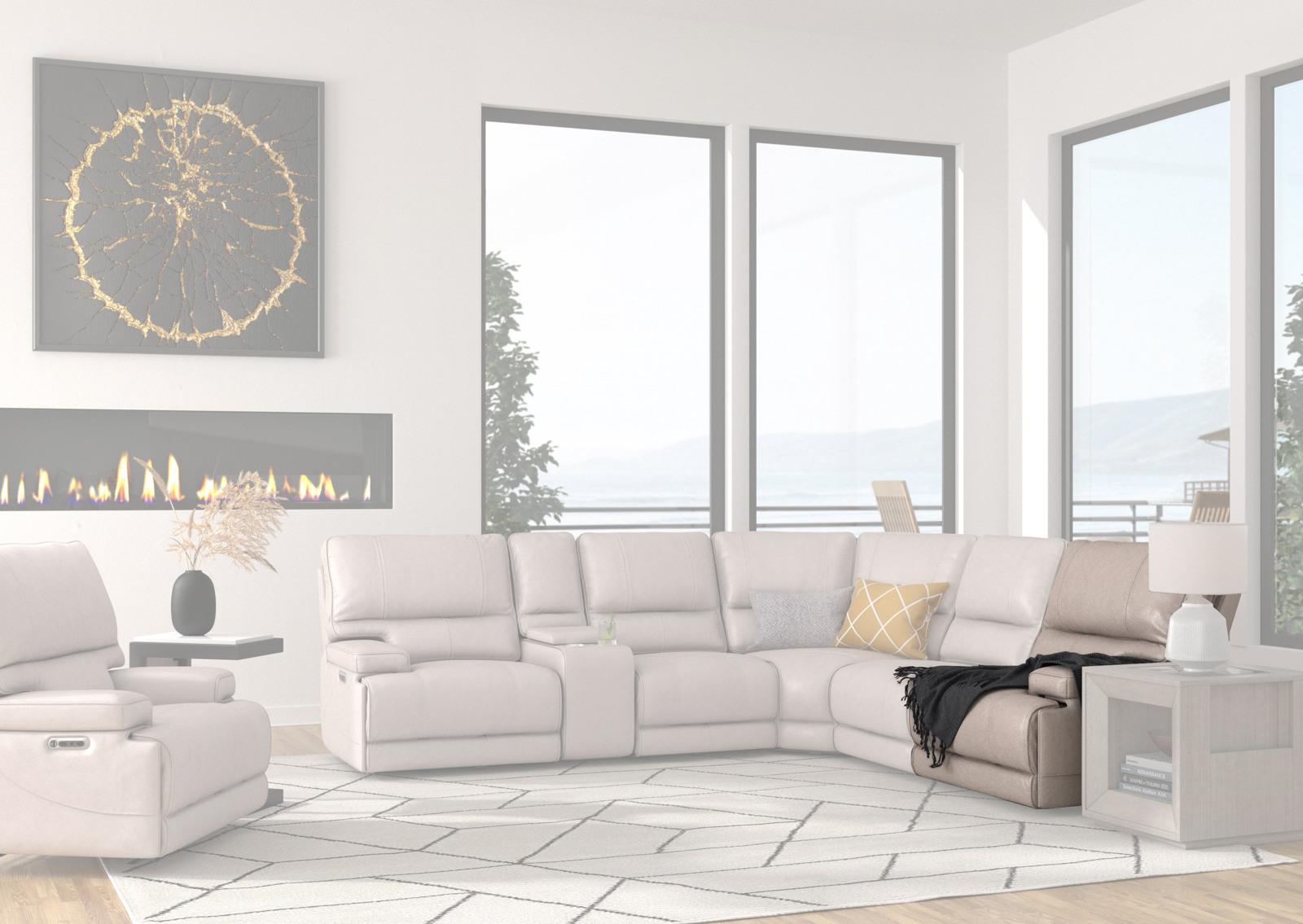 Parker House Whitman Power Cordless Right Arm Facing Recliner in Verona Linen - Ideal Furniture (Fresno,CA)