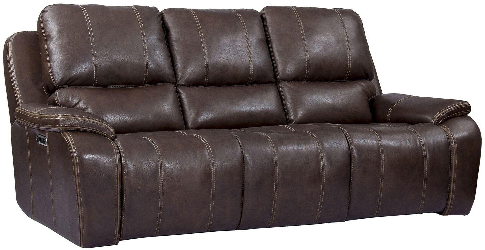 Parker House Potter Sofa Dual PWR Recliner w/ USB & PWR Headrest in Walnut - Ideal Furniture (Fresno,CA)