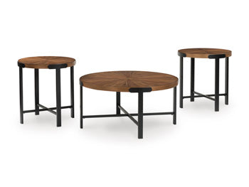 Crosstrail Table (Set of 3) - Ideal Furniture (Fresno,CA)