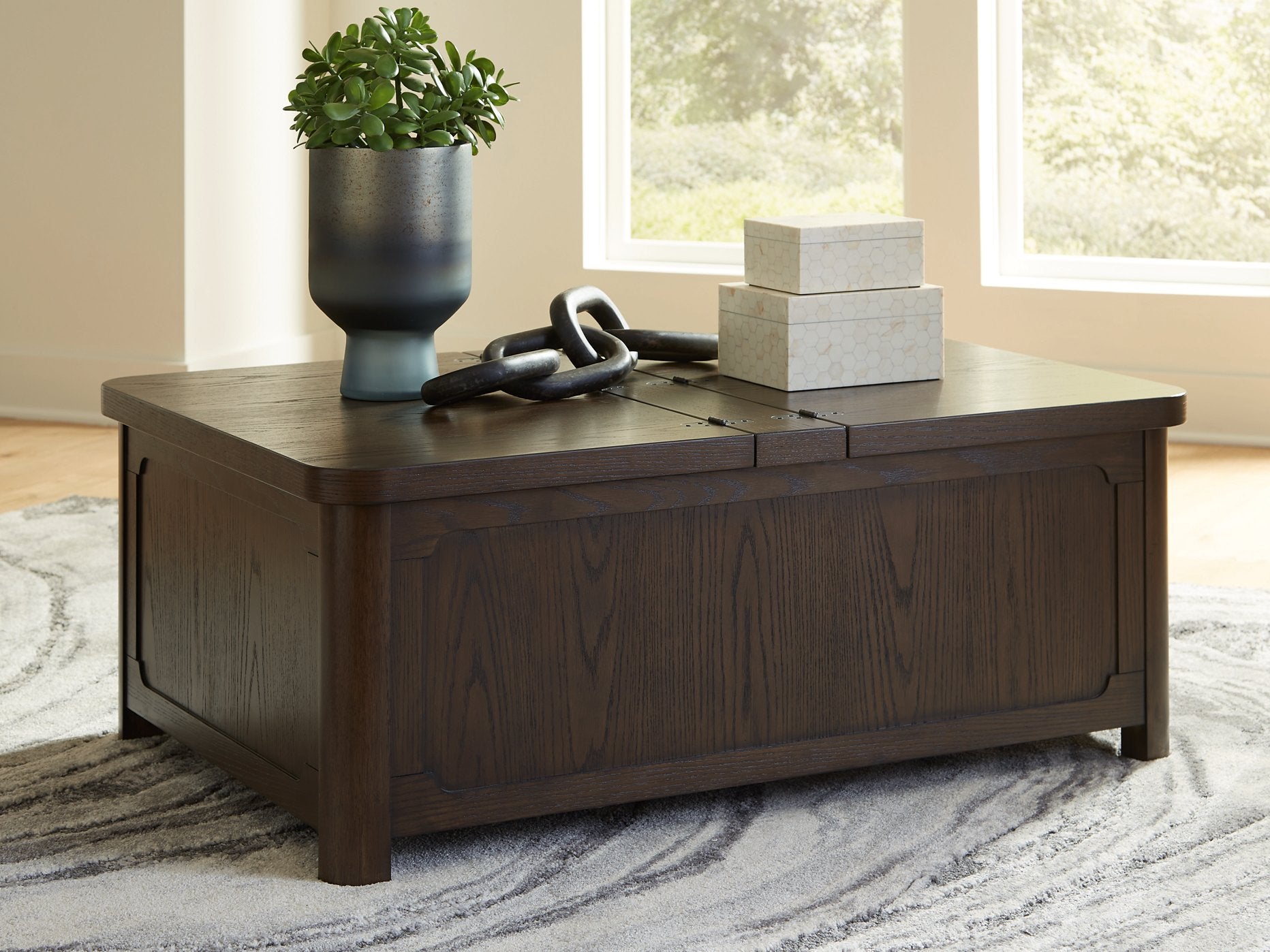 Breckington Coffee Table With Storage - Ideal Furniture (Fresno,CA)