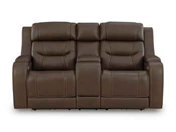 Knightington Power Reclining Loveseat with Audio Seating - Ideal Furniture (Fresno,CA)
