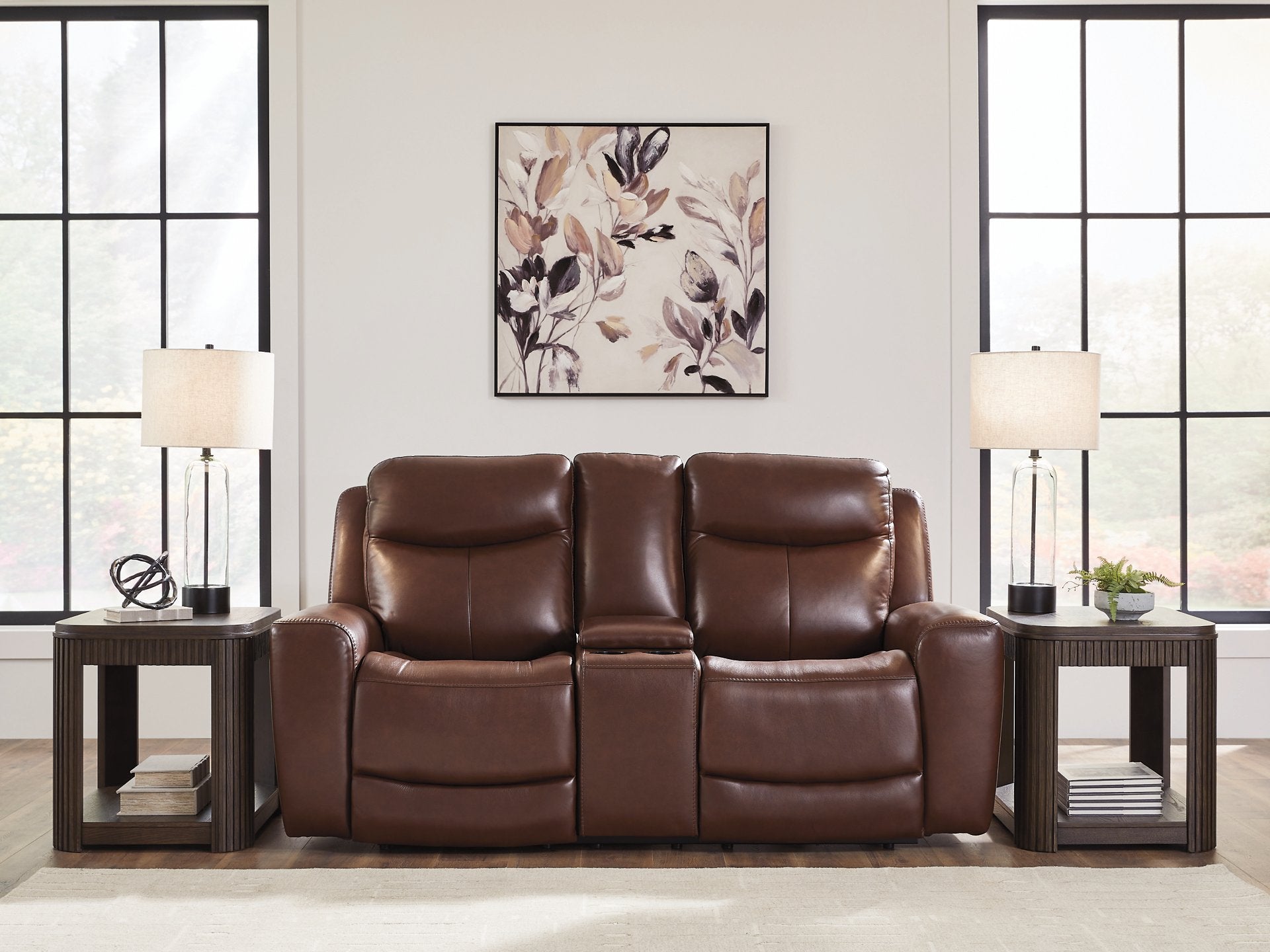 Next Move Power Reclining Loveseat with Console - Ideal Furniture (Fresno,CA)
