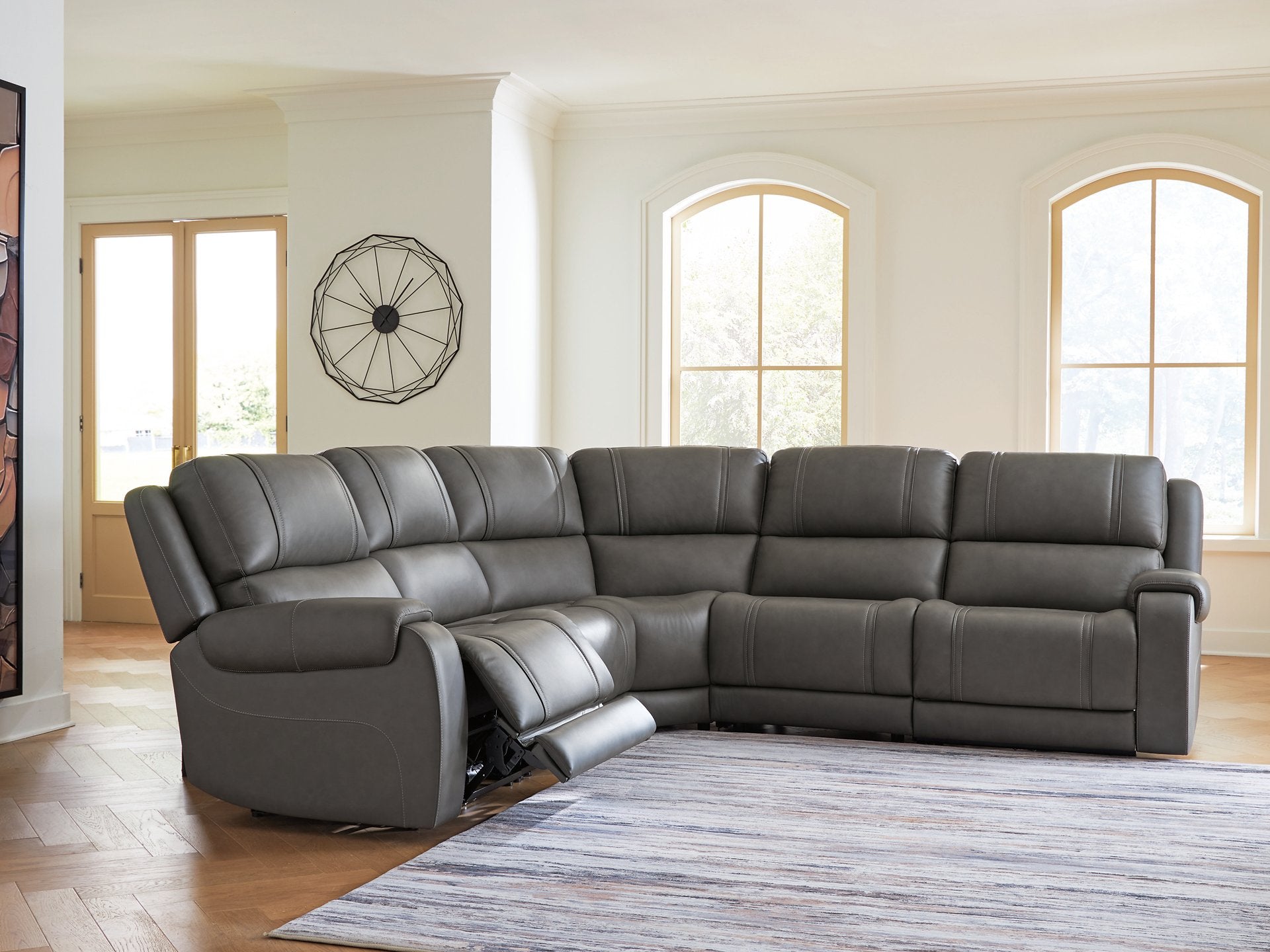 5Z - Pittson Power Reclining Sectional - Ideal Furniture (Fresno,CA)