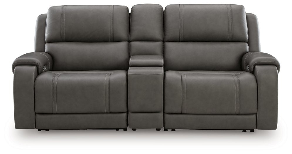 5Z - Pittson Power Reclining Sectional Loveseat with Console - Ideal Furniture (Fresno,CA)