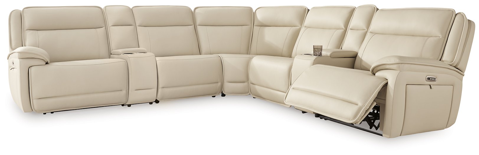Double Deal Reclining Sectional with 2 Consoles - Ideal Furniture (Fresno,CA)