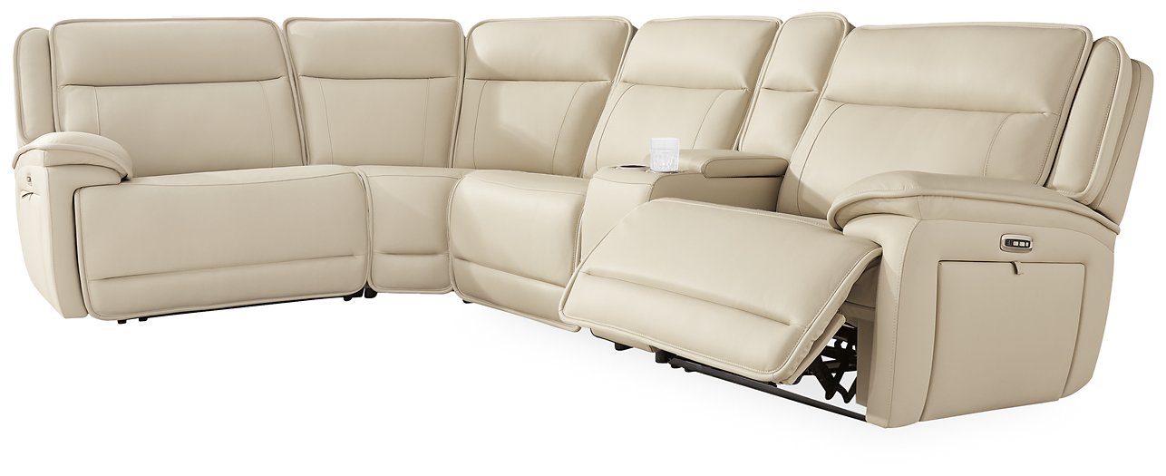 Double Deal Reclining Sectional with Console - Ideal Furniture (Fresno,CA)