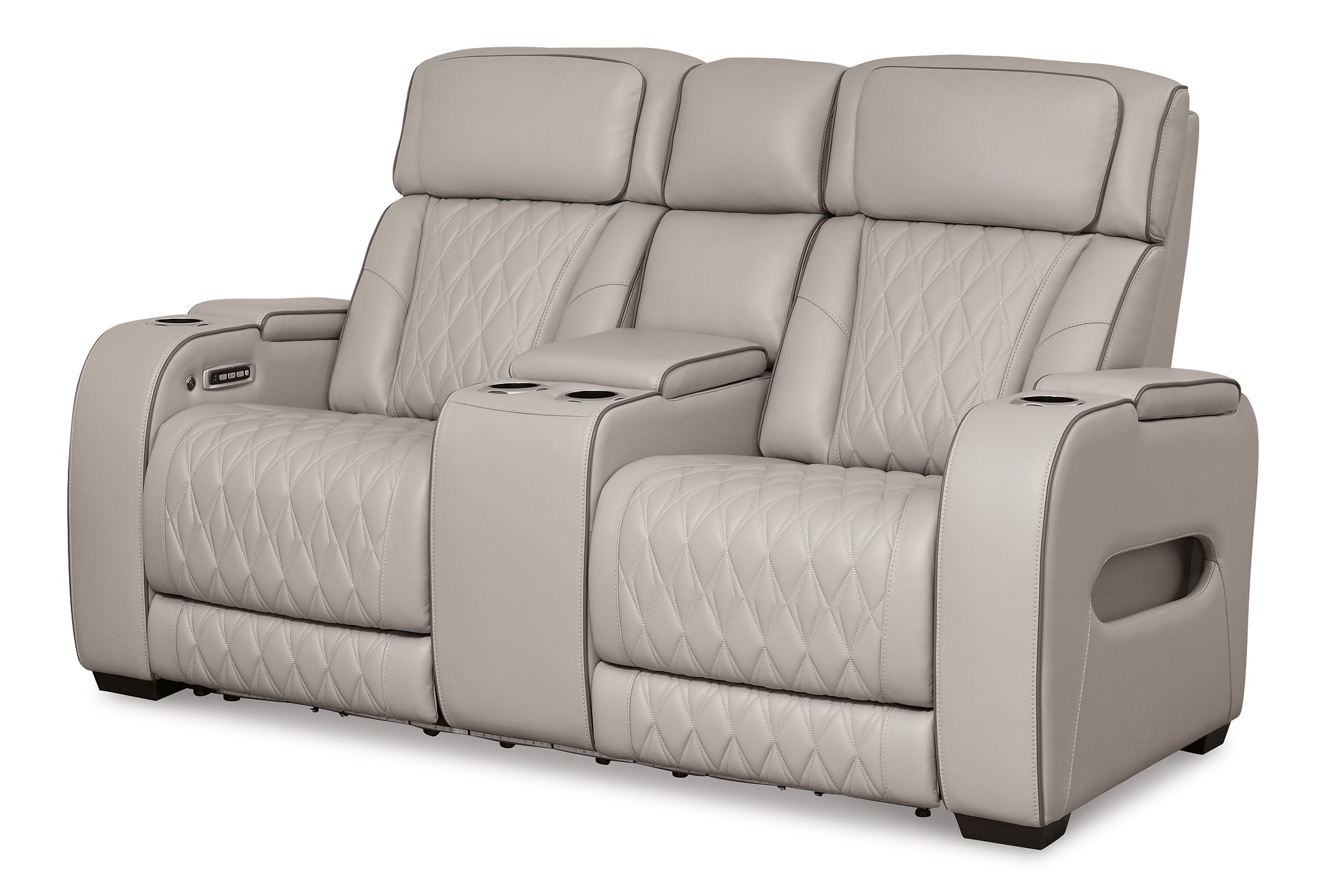 Boyington Power Reclining Loveseat with Console - Ideal Furniture (Fresno,CA)
