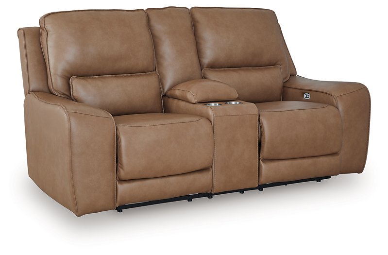DeepWakes Power Reclining Loveseat with Console - Ideal Furniture (Fresno,CA)