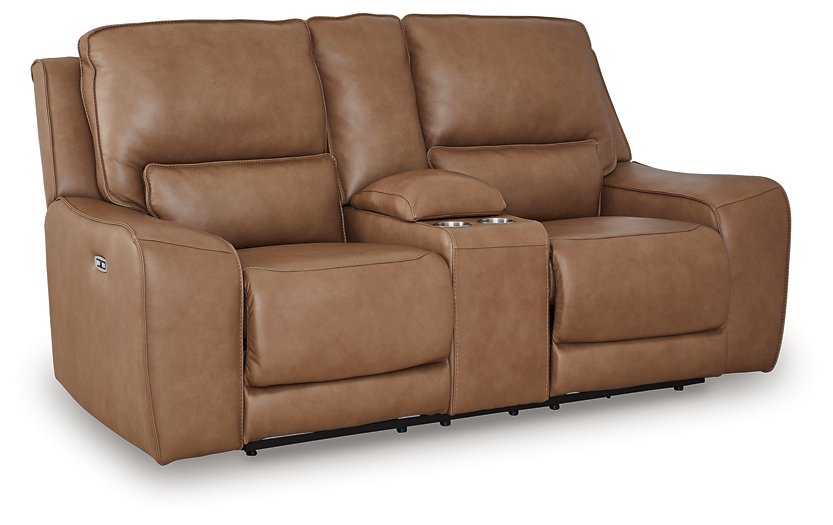 DeepWakes Power Reclining Loveseat with Console - Ideal Furniture (Fresno,CA)