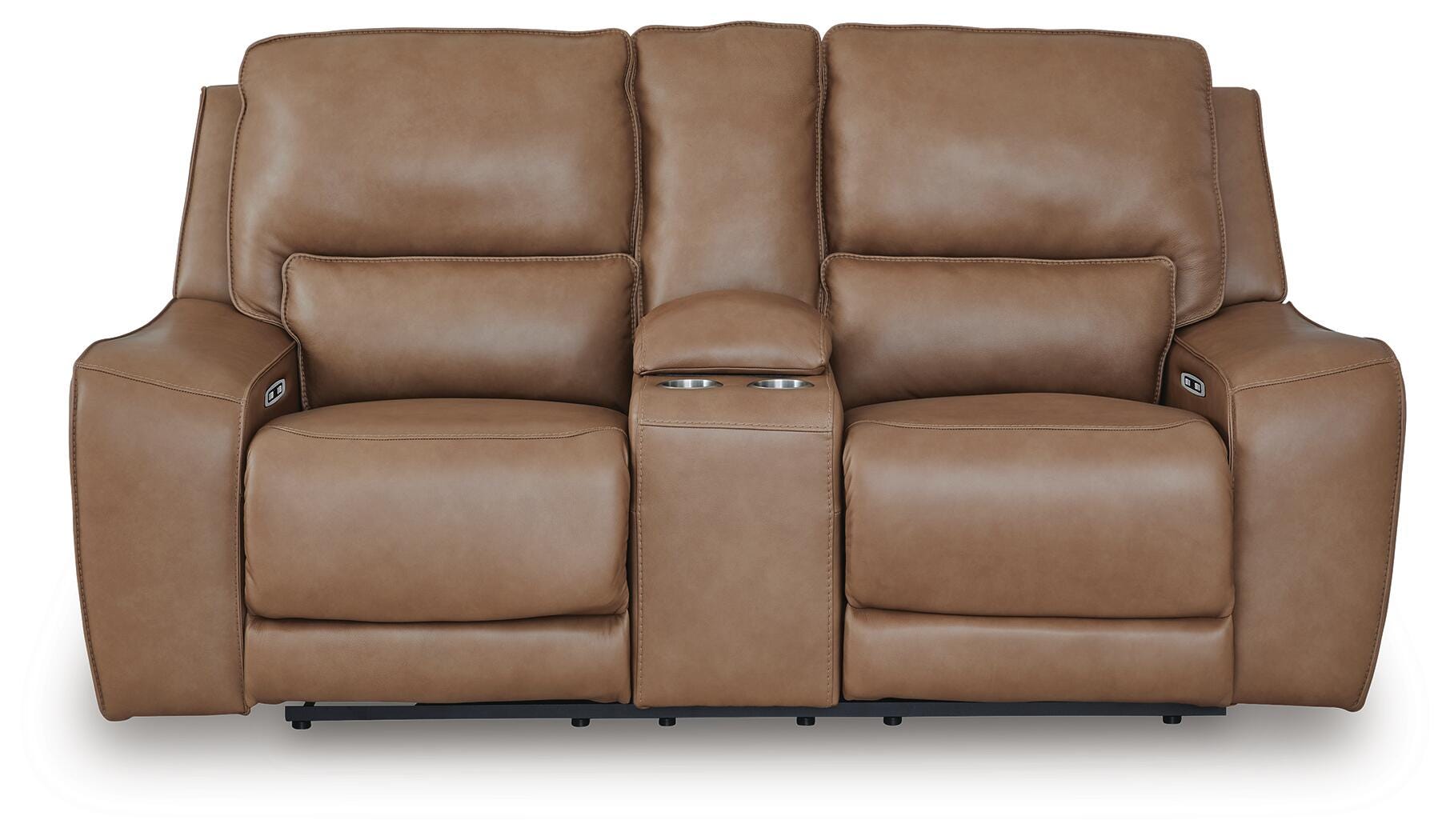 DeepWakes Power Reclining Loveseat with Console - Ideal Furniture (Fresno,CA)