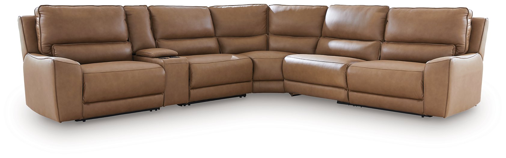 DeepWakes Reclining Sectional with Storage Console - Ideal Furniture (Fresno,CA)