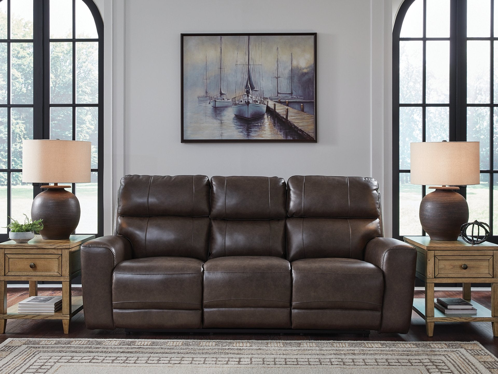 Crossplex Power Reclining Sofa - Ideal Furniture (Fresno,CA)