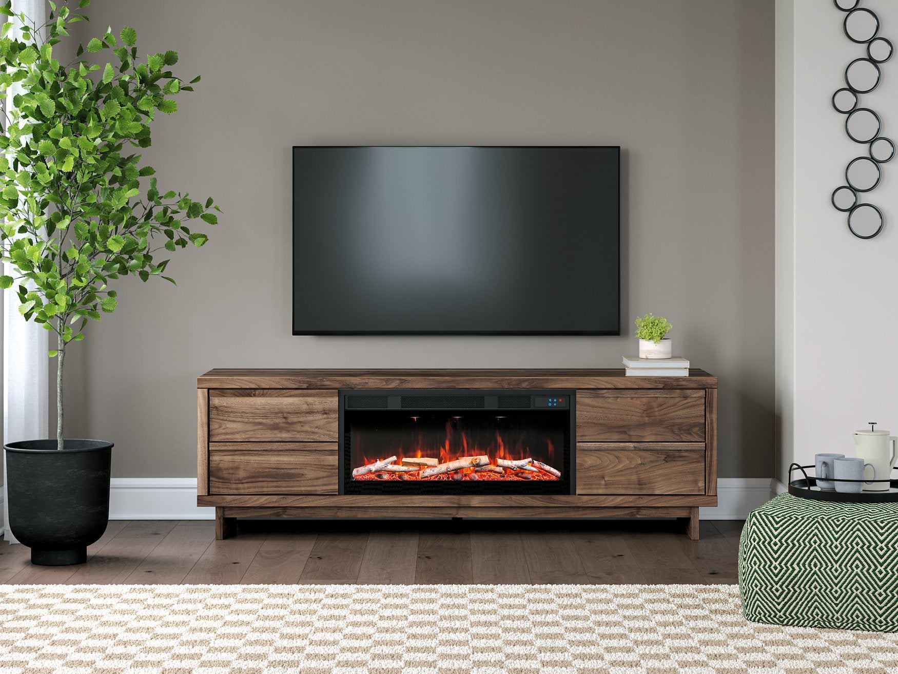 Zadilyn 72" TV Stand with Electric Fireplace - Ideal Furniture (Fresno,CA)