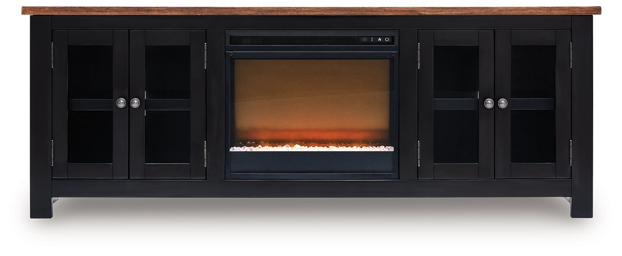 Wildenauer 76" TV Stand with Electric Fireplace - Ideal Furniture (Fresno,CA)