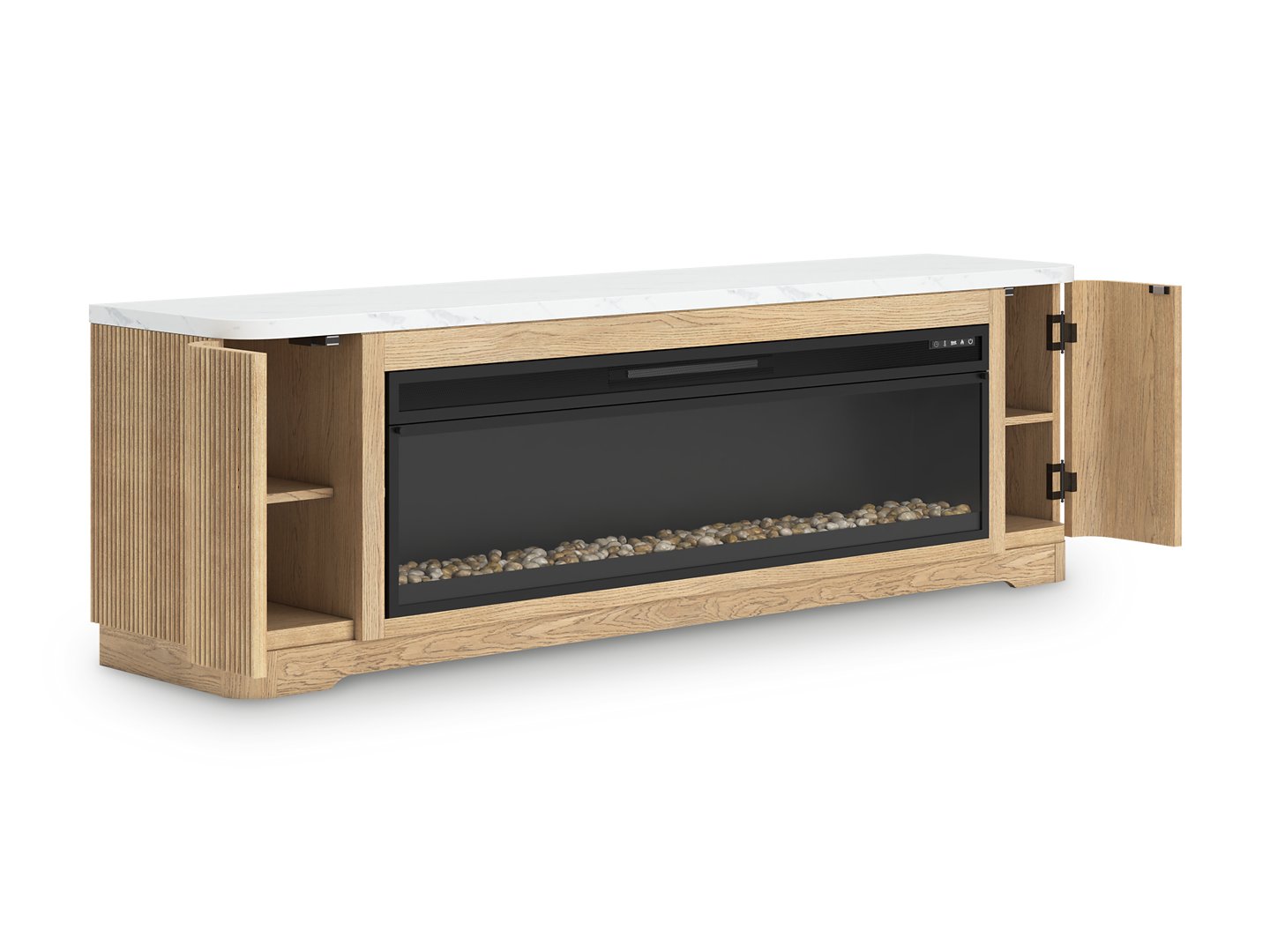 Camdill 80" TV Stand with Electric Fireplace - Ideal Furniture (Fresno,CA)