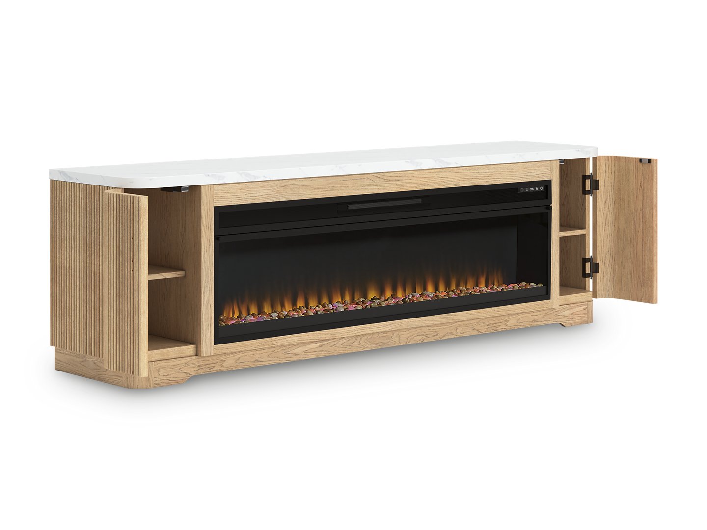 Camdill 80" TV Stand with Electric Fireplace - Ideal Furniture (Fresno,CA)