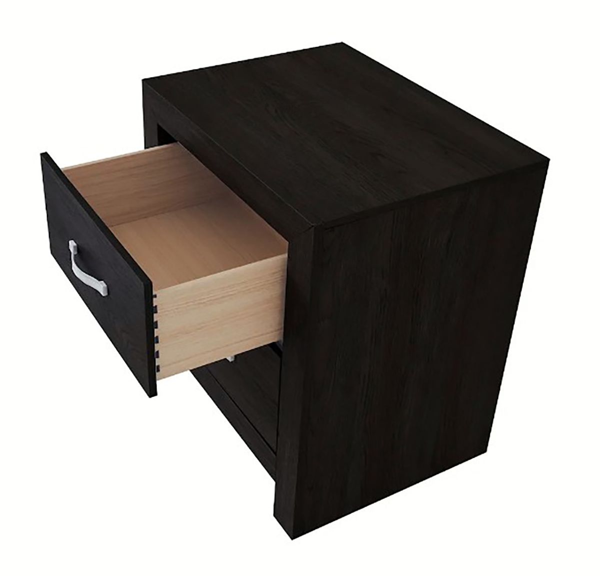 Jaylen 2 Drawer Nightstand in Black - Ideal Furniture (Fresno,CA)