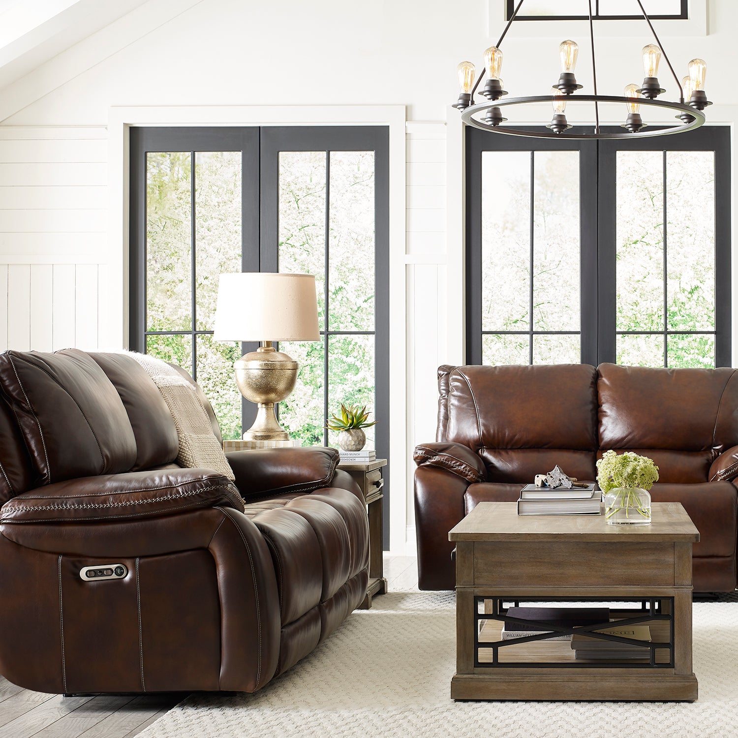 Parker Living Vail - Burnt Sienna Power Reclining Sofa Loveseat and Recliner