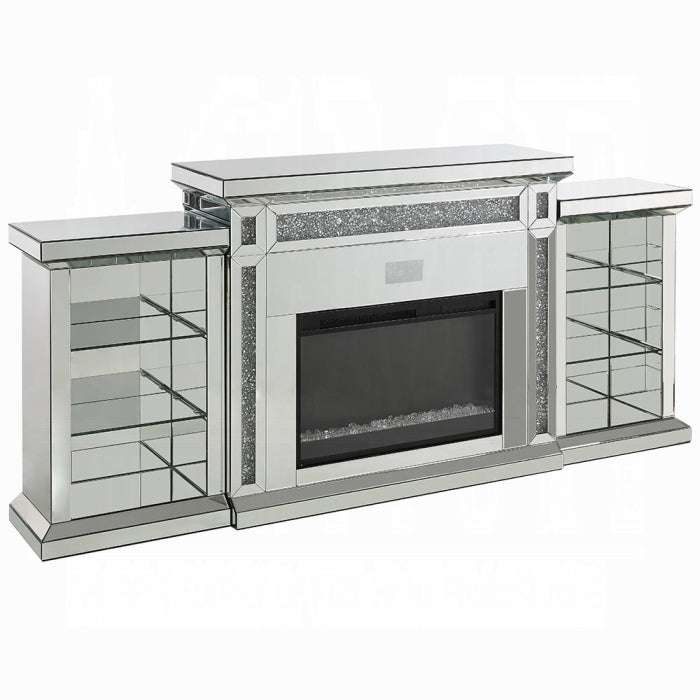 Noralie Fireplace With LED and Bluetooth - Ideal Furniture (Fresno,CA)