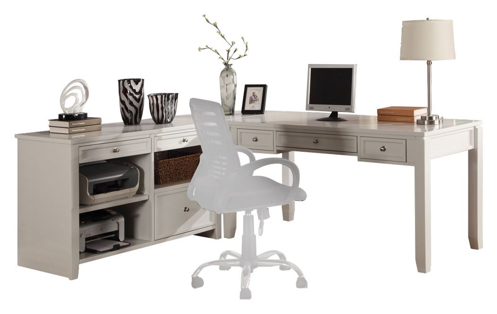 Parker House Boca L Shape Desk with Credenza